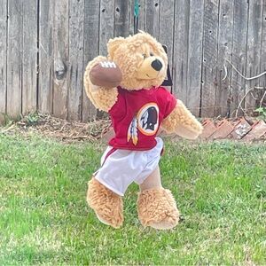 NFL Washington Commanders Fan Plush Bear Football Soft Stuffed Animal Toy ~ NWT